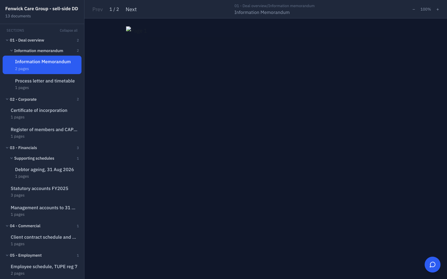 Beamprobe interface: Investor view, no gate